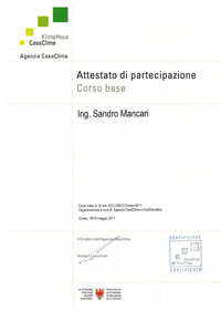 attestato casaclima
